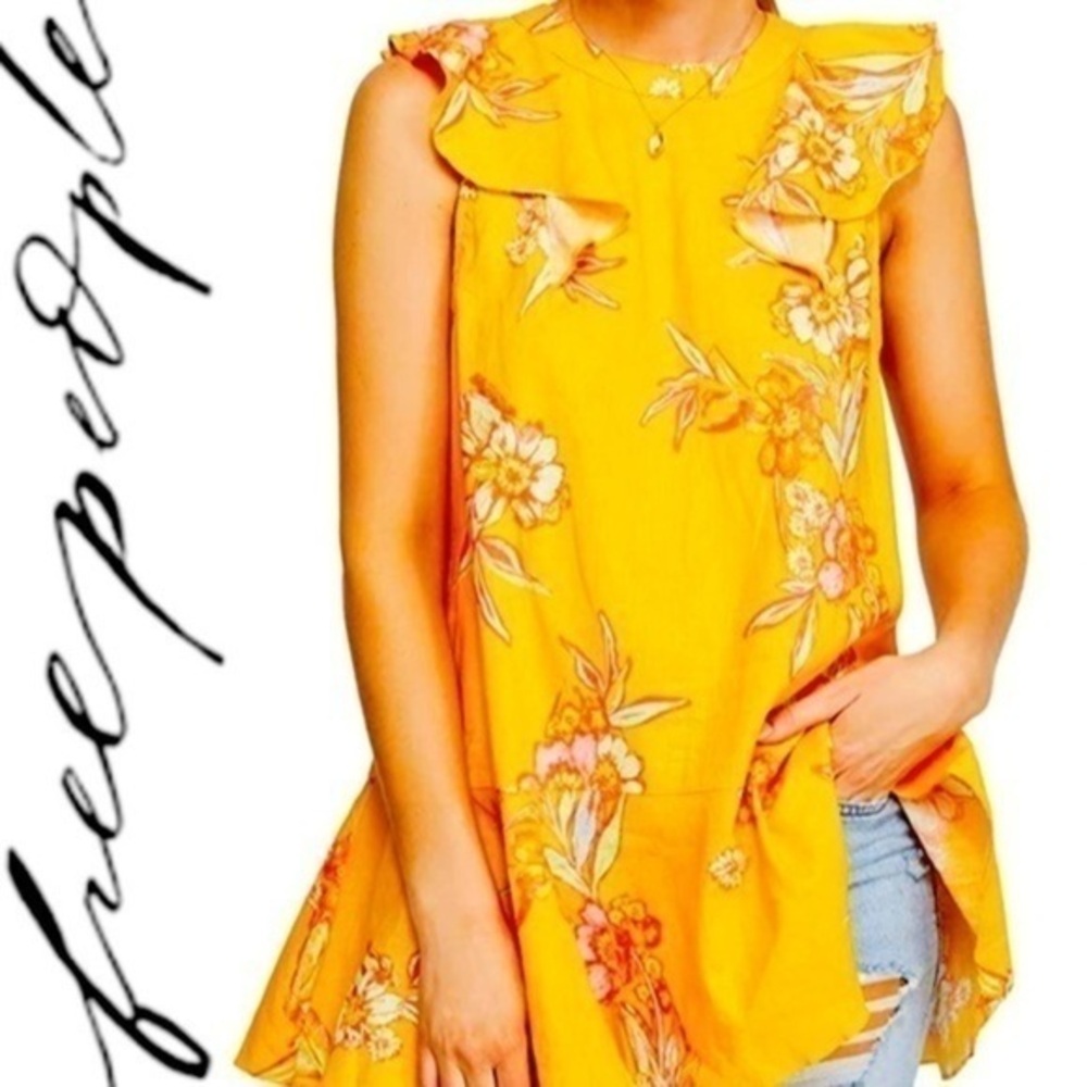 HP 🎉 NEW Free People Ruffle “Summer in Tulum” Tunic Top